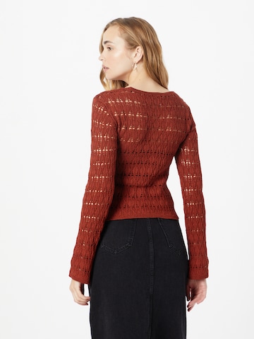 TOPSHOP Knit Cardigan in Red