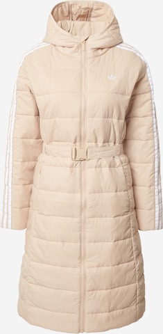 Manteau d’hiver 'Premium Long ' ADIDAS ORIGINALS en beige : devant