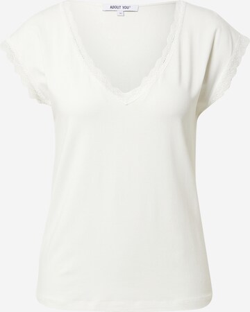 T-shirt 'Therese' ABOUT YOU en blanc : devant