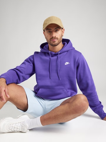 Nike Sportswear Sweatshirt 'CLUB' in Purple: front