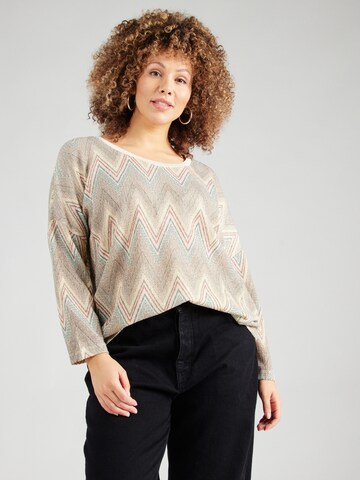 Z-One Shirt 'Al44ani' in Beige: voorkant