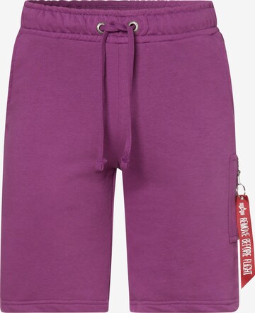 ALPHA INDUSTRIES Cargo Pants in Purple: front