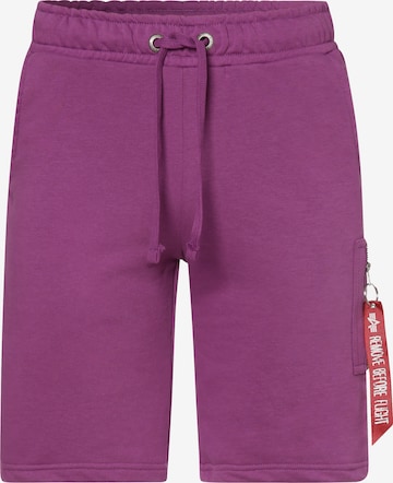 Pantalon cargo ALPHA INDUSTRIES en violet : devant