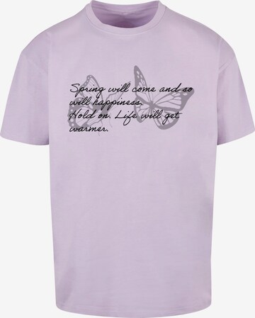 T-Shirt 'Spring Saying' Merchcode en violet : devant