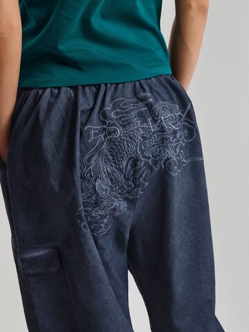mėlyna Ed Hardy Plačios klešnės Laisvo stiliaus kelnės: galas