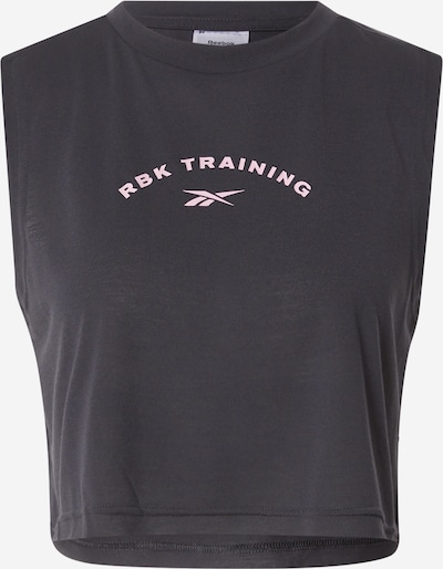 Sportiniai marškinėliai be rankovių iš Reebok, spalva – rožių spalva / juoda, Prekių apžvalga