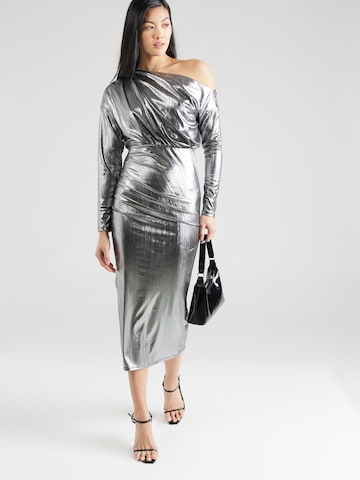 River Island Sukienka w kolorze srebrny: przód