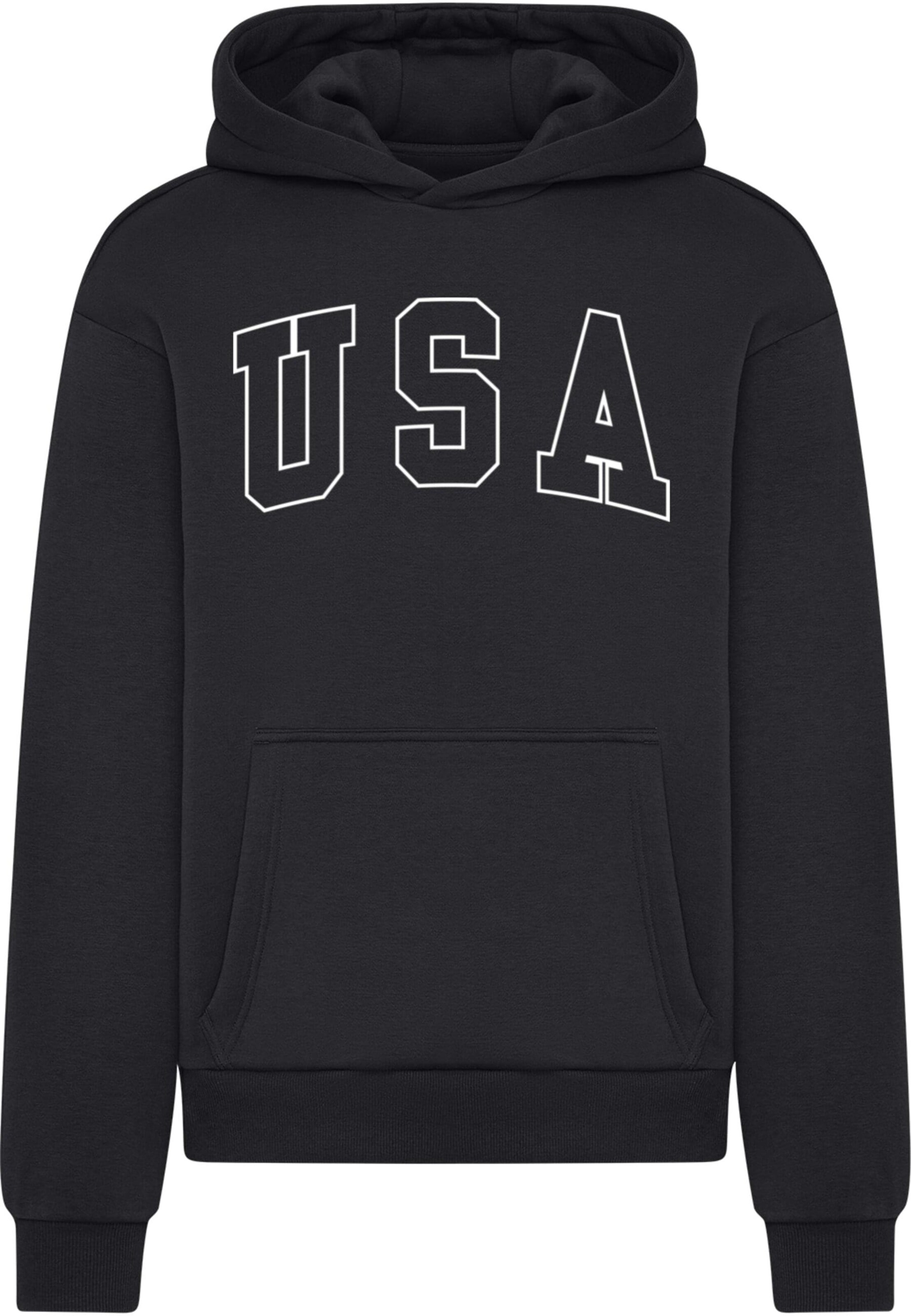 Mister Tee Sweatshirt 'USA' in Zwart: voorkant