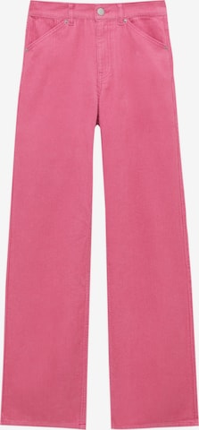 Pull&Bear Wide leg Broek in Roze: voorkant