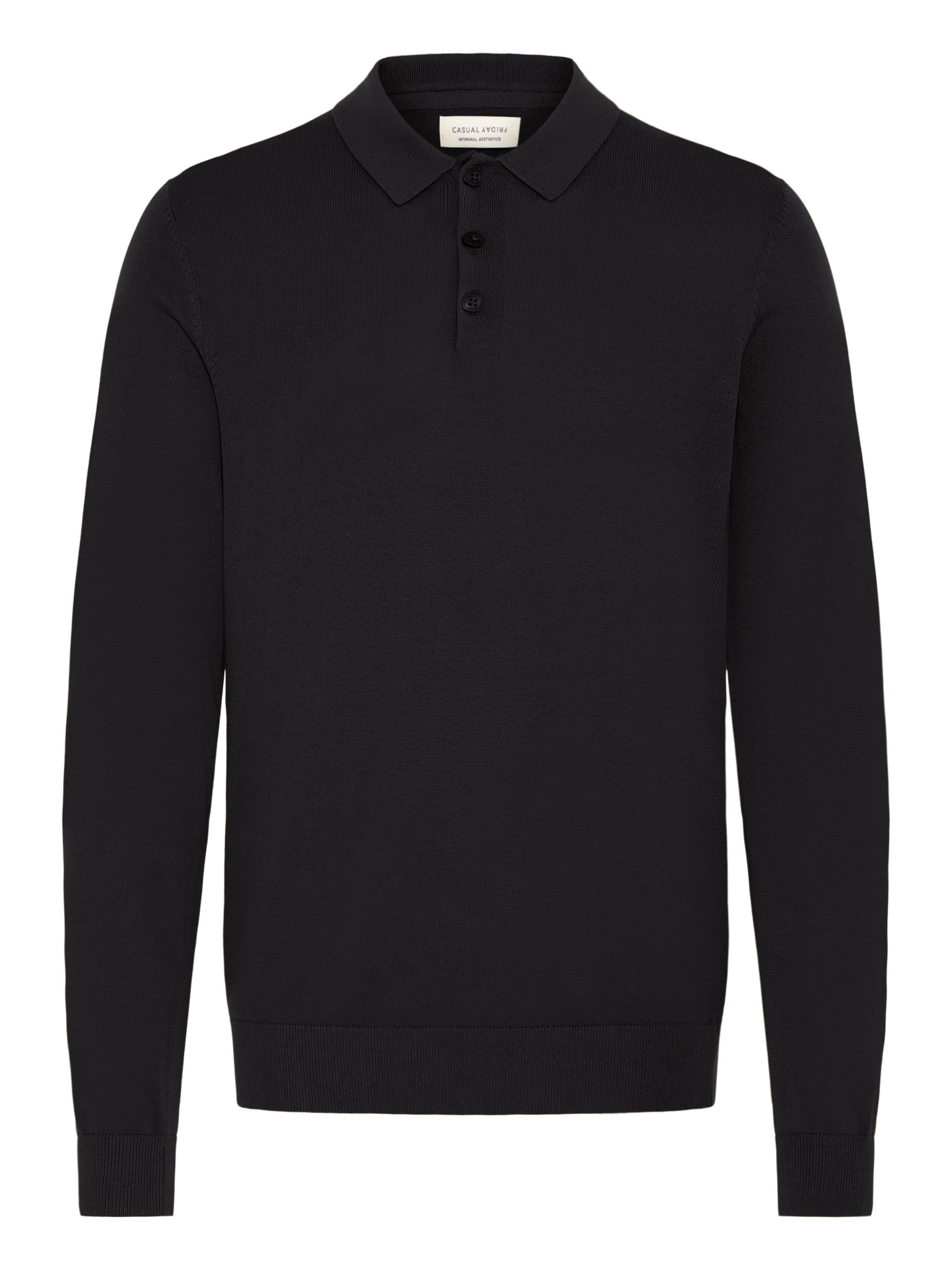 Casual Friday Strickpullover ' CFOSVALD ' in Schwarz: Vorderseite