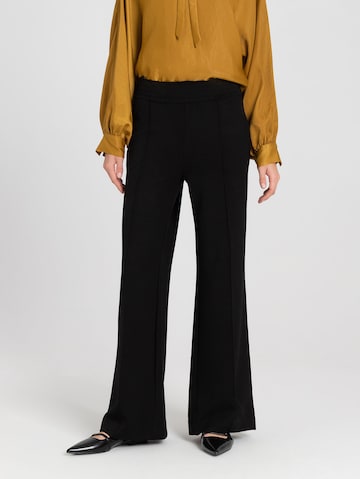 MORE & MORE Flared Pants in Black: front