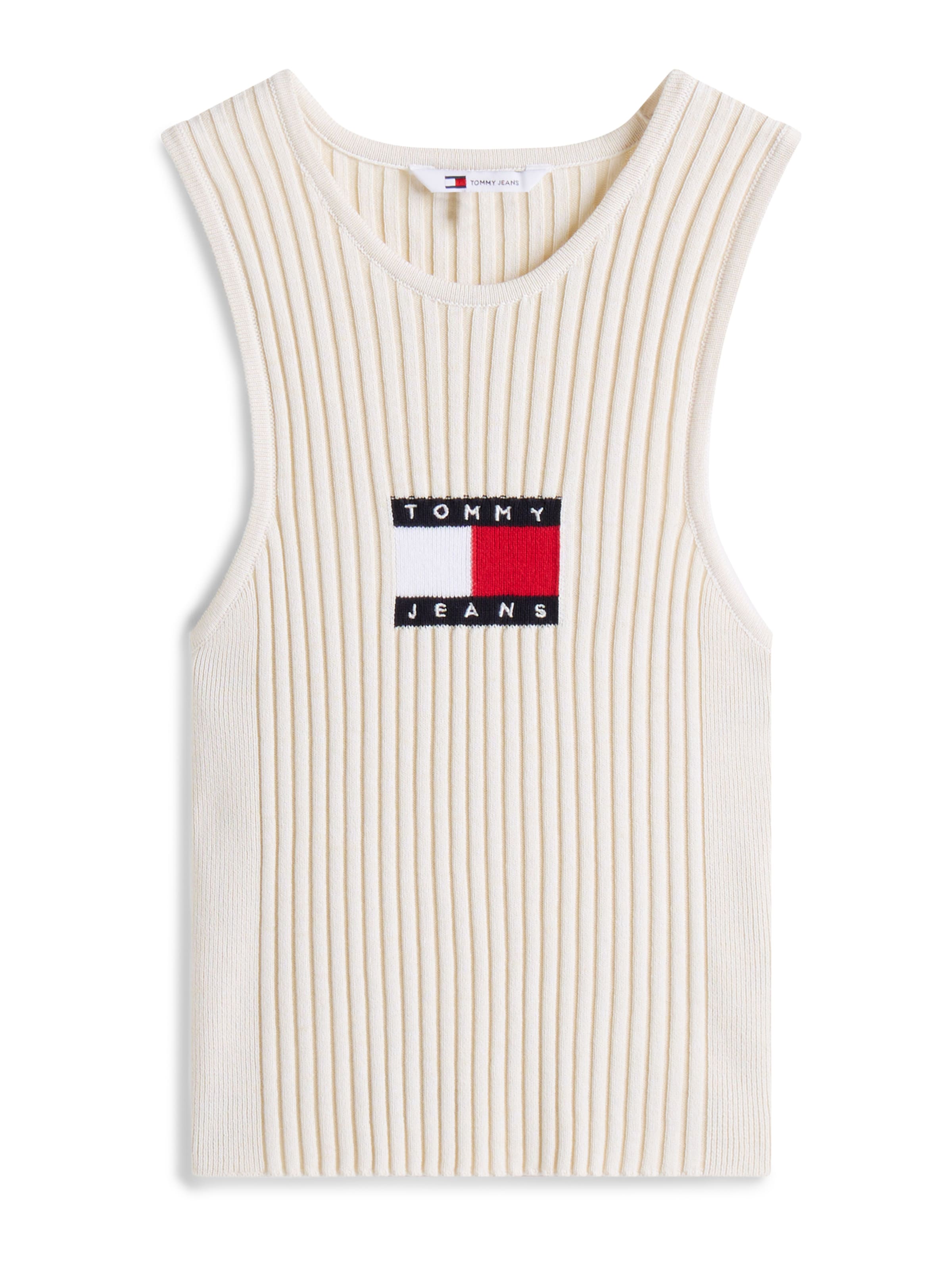 Tops en tricot Tommy Jeans en beige : devant