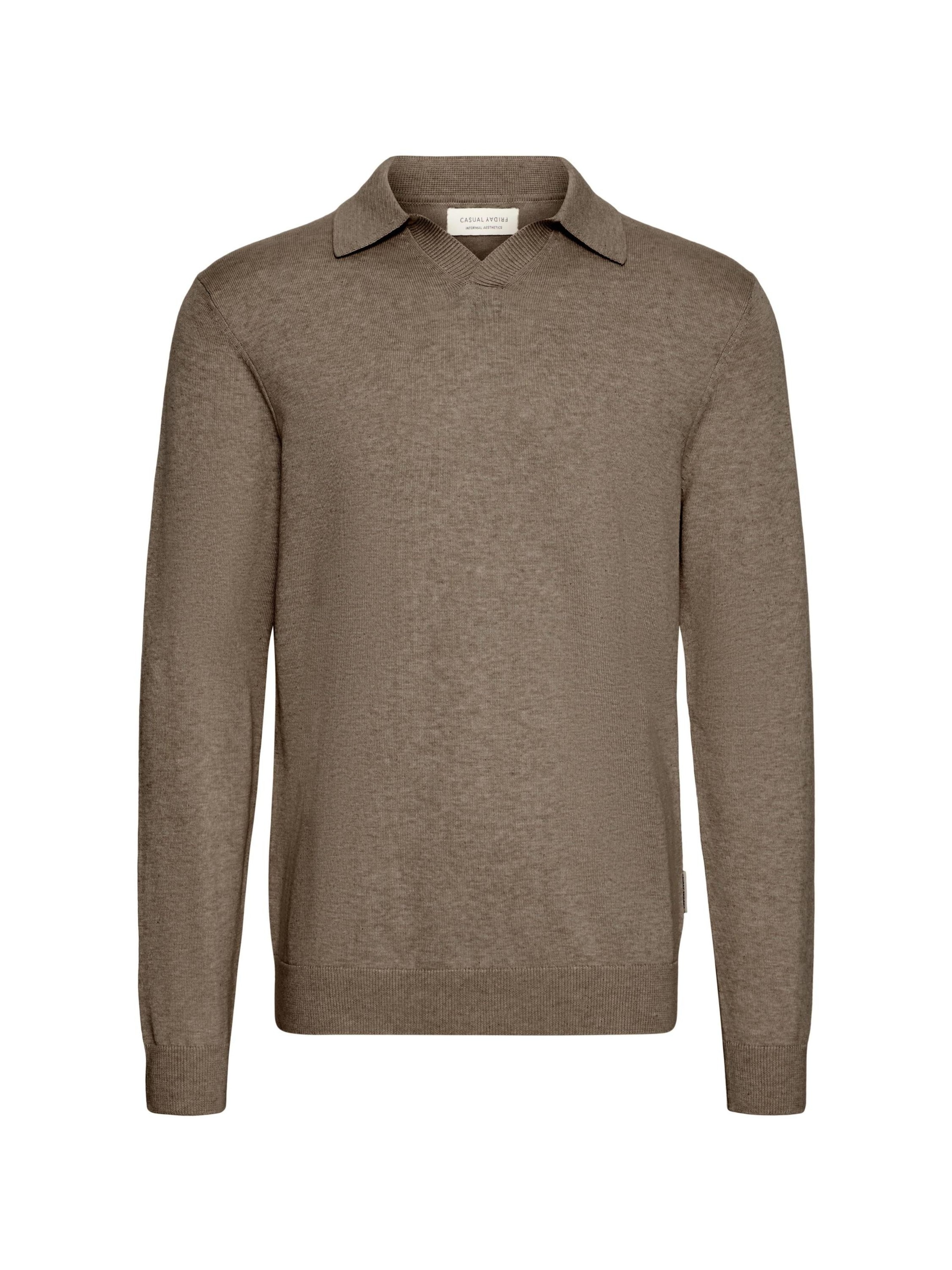 Pull-over ' CFBells' Casual Friday en marron : devant