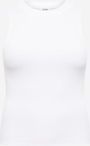 Cotton On Curve Top 'JONES' in White: front