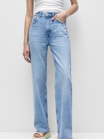 Wide Leg Jean Pull&Bear en bleu