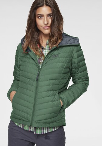 JACK WOLFSKIN Athletic Jacket in Green: front