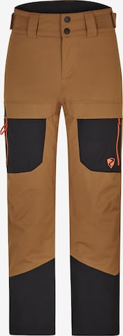 ZIENER Regular Workout Pants 'AYSAL' in Brown: front