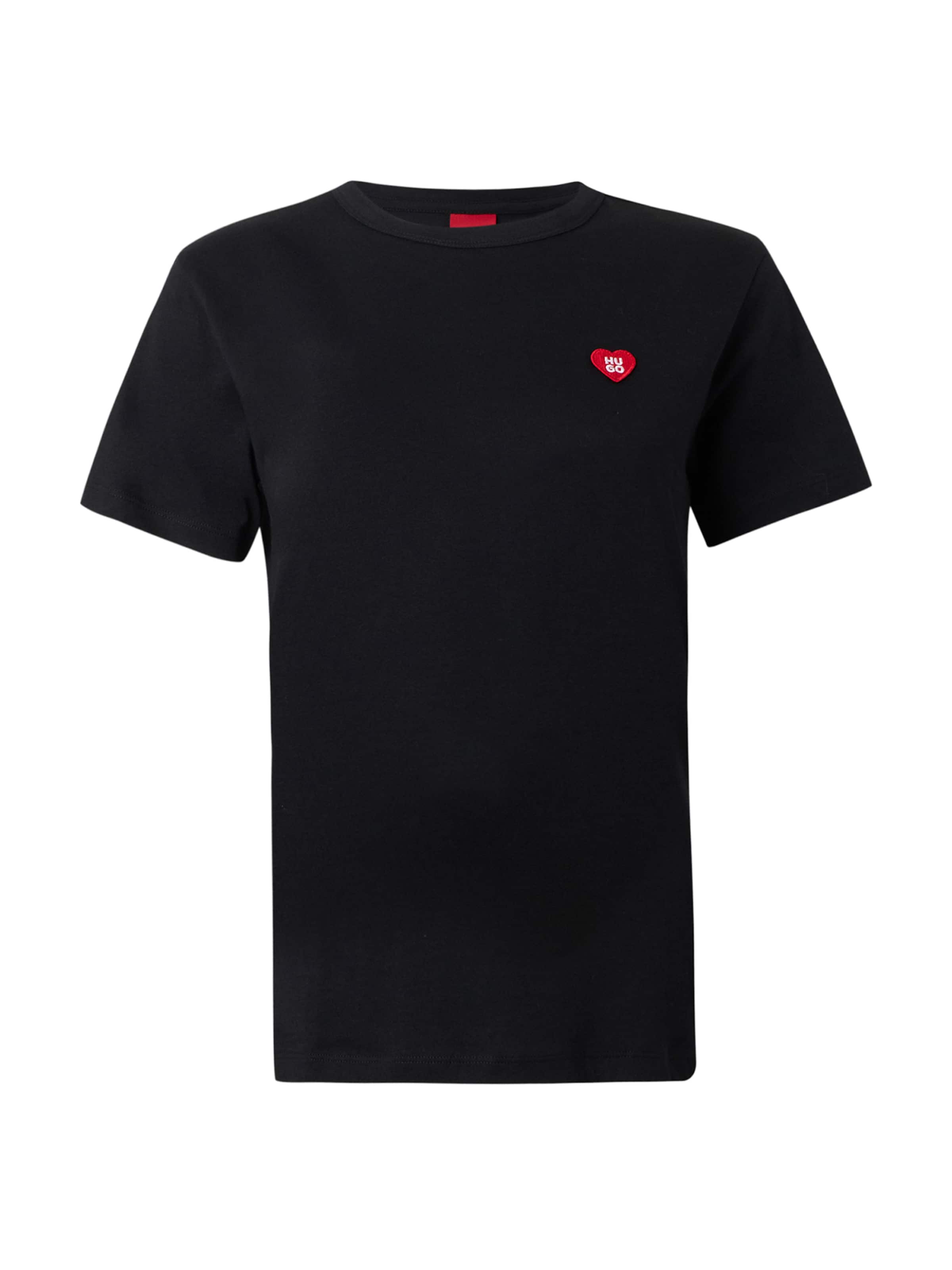 HUGO Футболка 'Damacia_6' в Черный: спереди