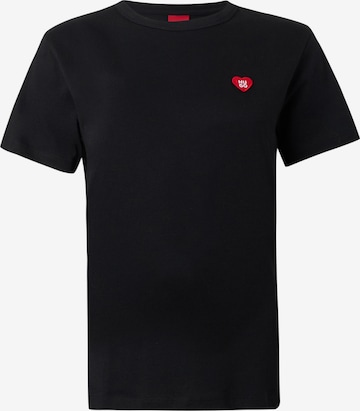 HUGO Shirt 'Damacia_6' in Zwart: voorkant