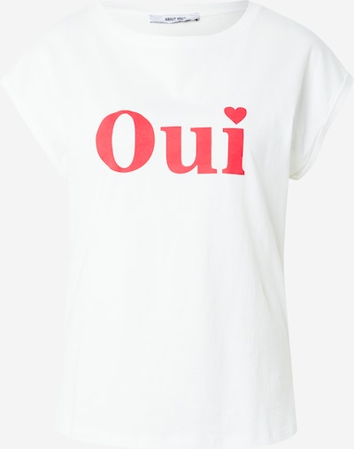 Marškinėliai 'Fanny' iš ABOUT YOU, spalva – raudona / balta, Prekių apžvalga