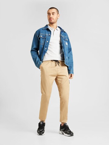 Calvin Klein Jeans Tapered Lærredsbukser i beige