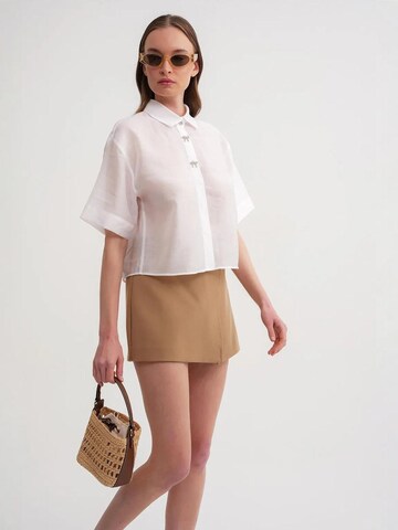 MixRay Bluse in Weiß