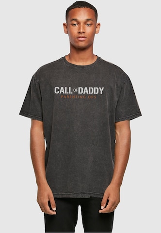 Merchcode T-Shirt 'Fathers Day - Call of Daddy' in Schwarz: Vorderseite