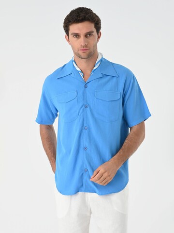 Coupe regular Chemise Antioch en bleu