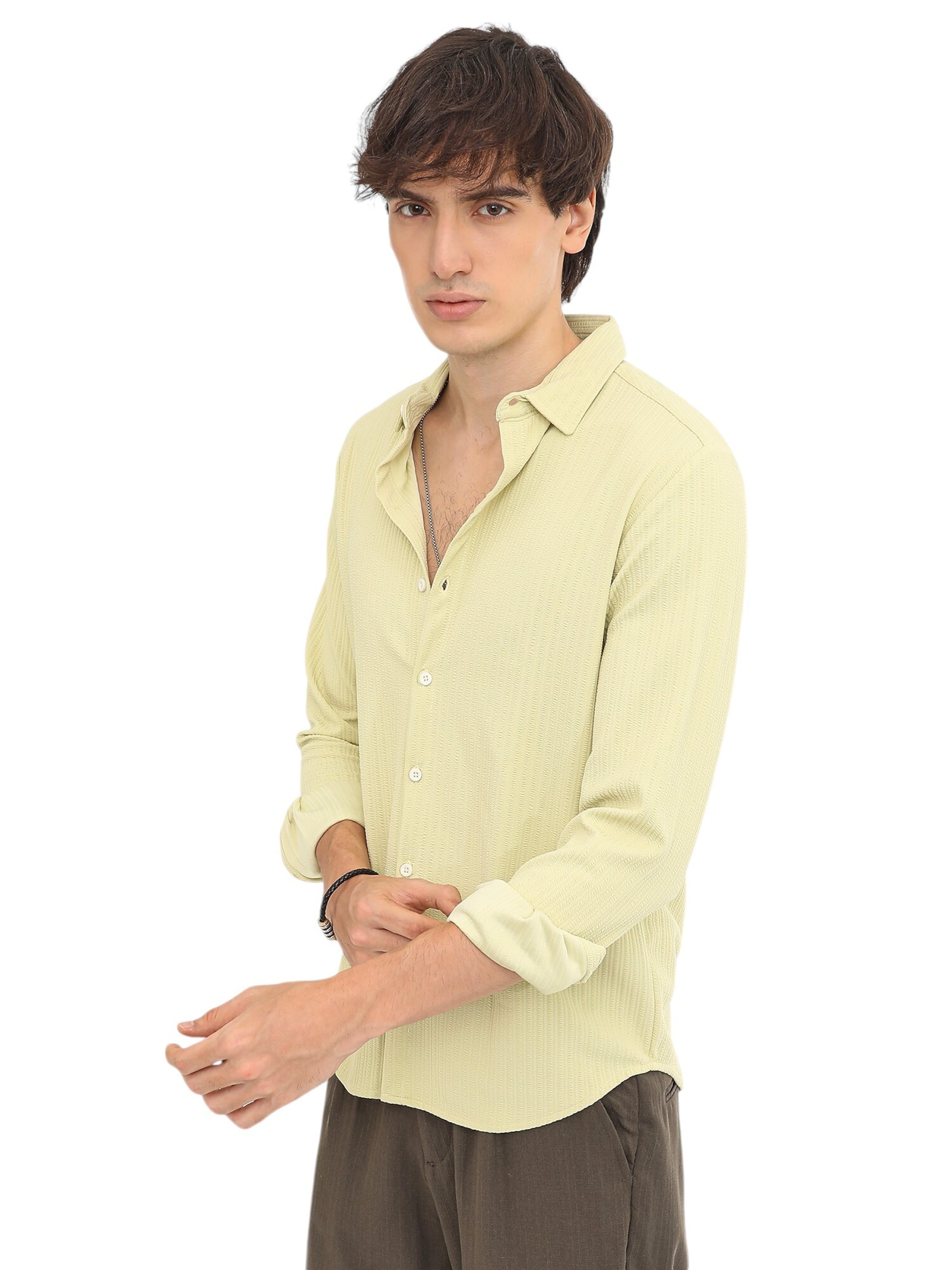 Regular fit Cămașă 'Thomasin' de la Campus Sutra pe verde