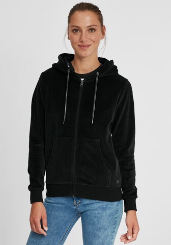 Oxmo Zip-Up Hoodie 'Nicky' in Black: front