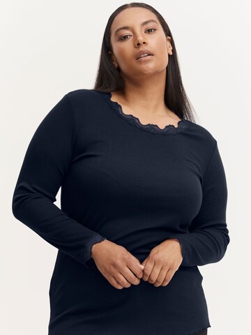 Fransa Curve - Camiseta en azul: frente