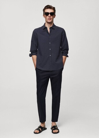 MANGO MAN Regular Fit Hemd 'SOLLER' in Blau
