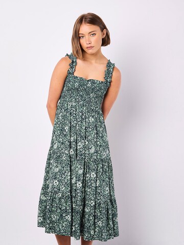 Apricot Ditsy Floral Midi Dress ' ' in Grün