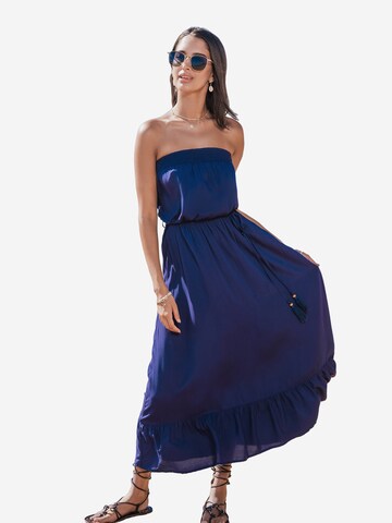 Cupshe Beach Dress in Blue: front