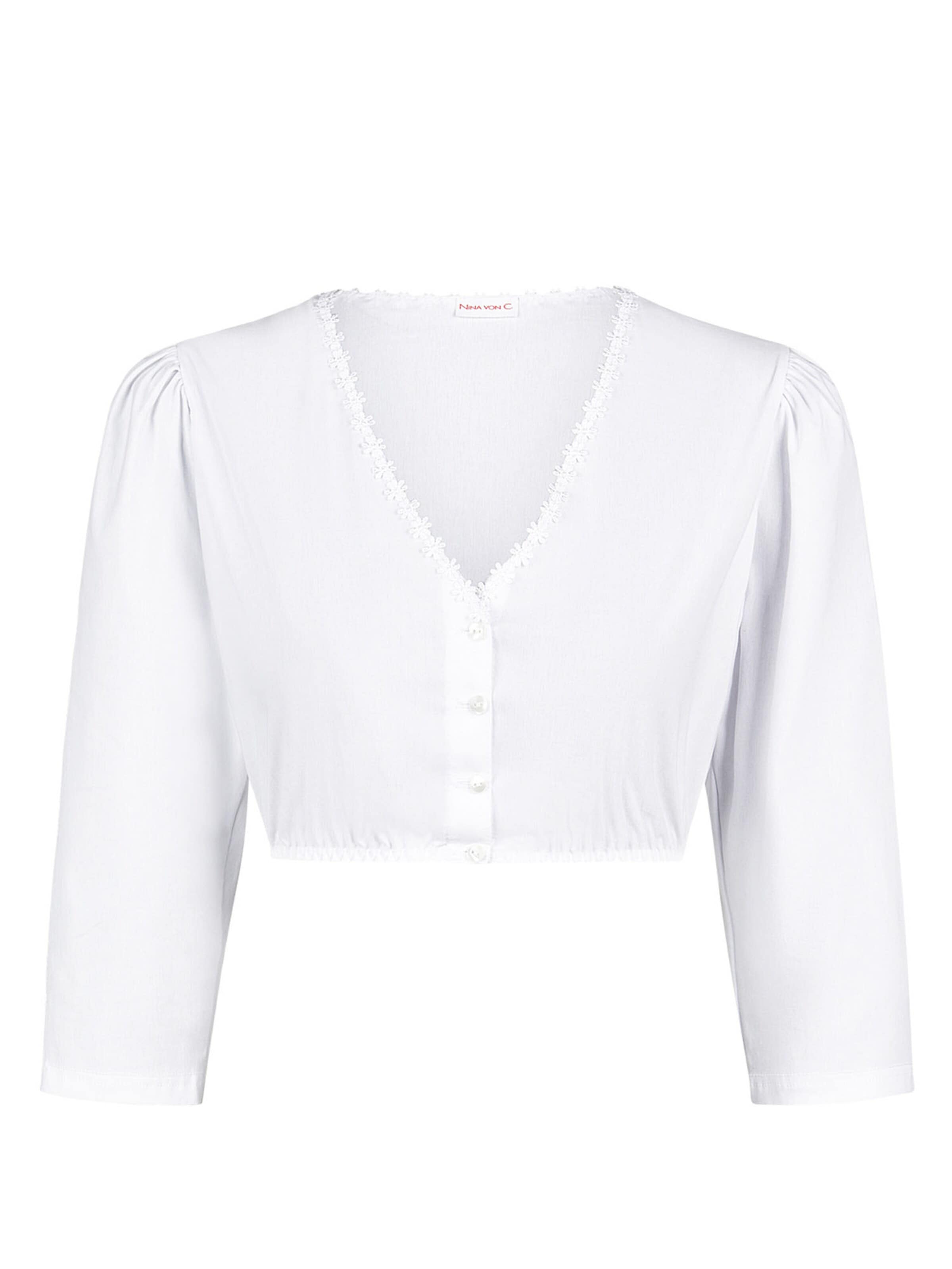 Nina von C. Traditional Blouse 'Erika' in White: front