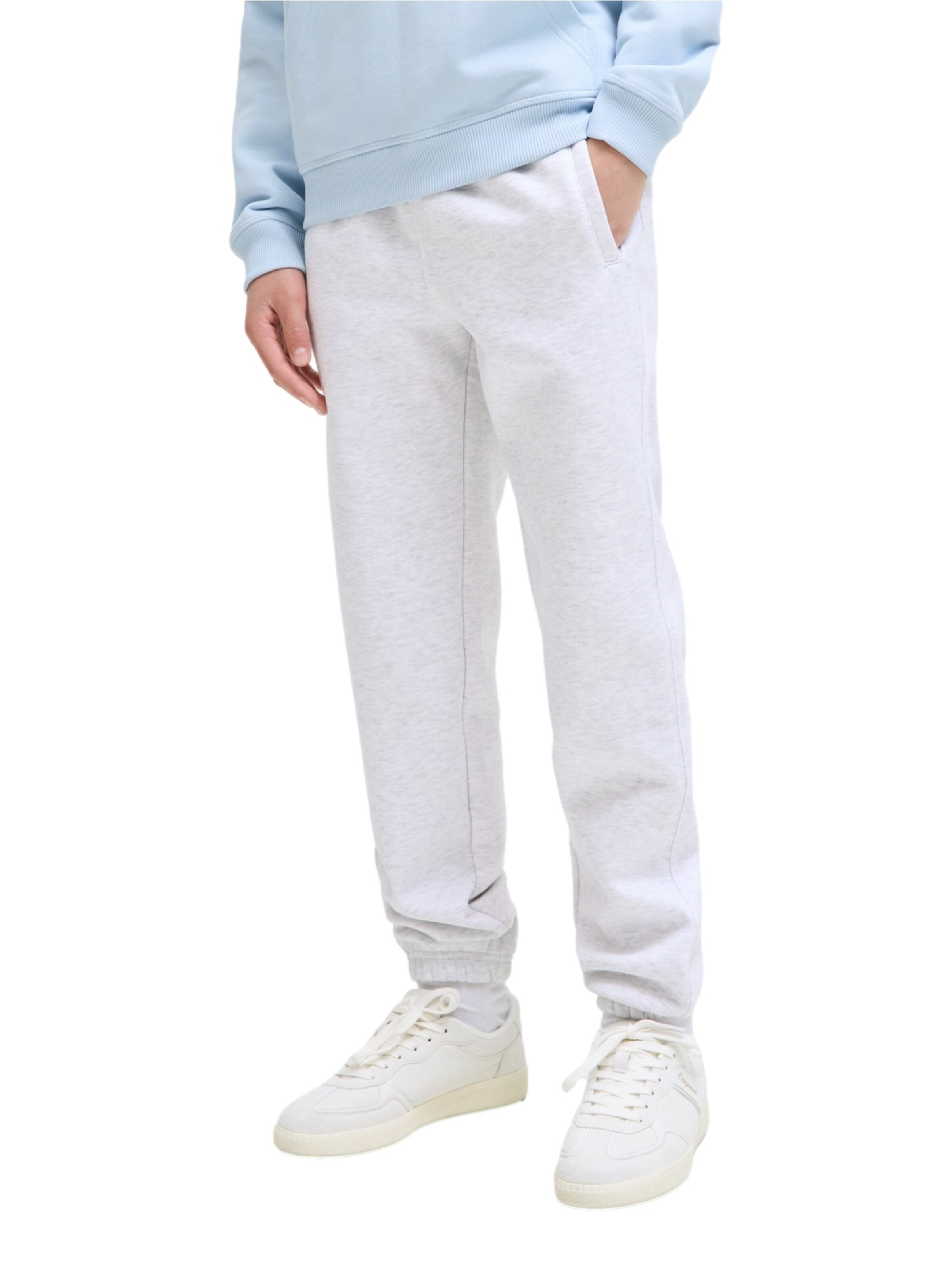 Jack & Jones Junior Loosefit Broek 'Kane' in Wit: voorkant