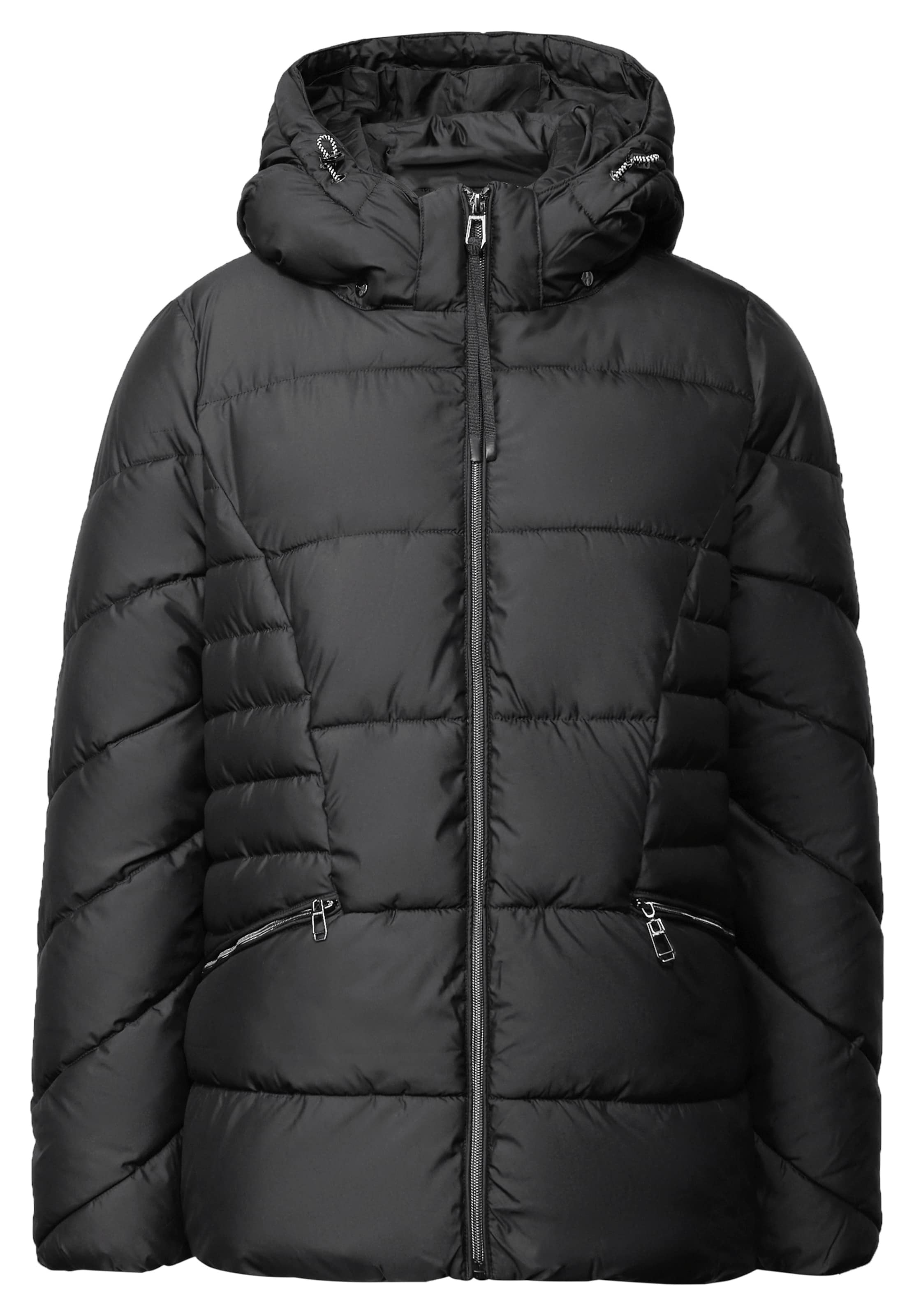 STREET ONE Winter Jacket in Black: front