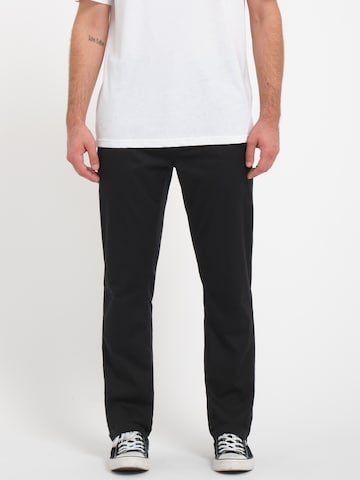 Volcom Slimfit Chino 'FRICKIN' in Zwart: voorkant