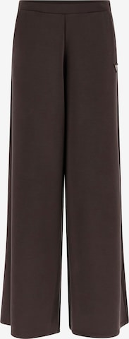 GUESS Wide Leg Hose 'Olympe' in Braun: Vorderseite