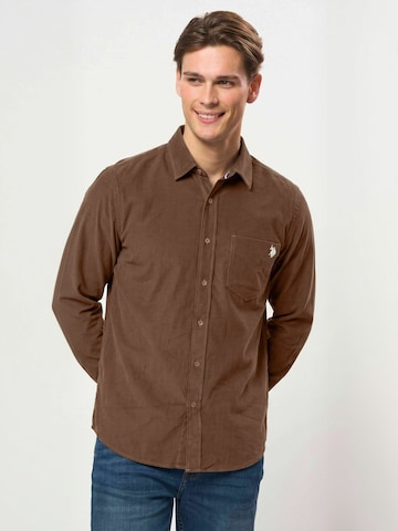 U.S. POLO ASSN. Shirts ' UMDaren ' i brun: forside