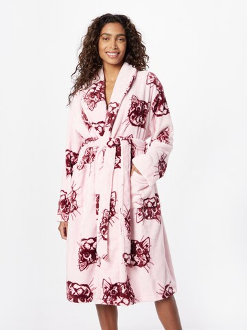 Lindex Long Bathrobe in Pink: front