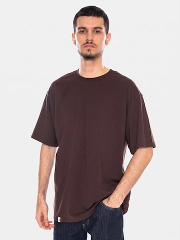 EDWIN Shirt 'Oversize Basic TS Coffee Bean' in Brown