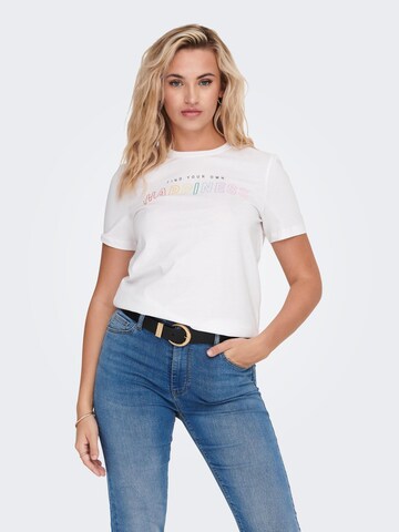 ONLY T-Shirt 'CORA' in Weiß