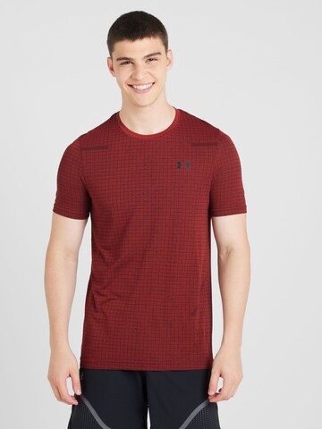 UNDER ARMOUR Sportshirt 'Grid' in Orange