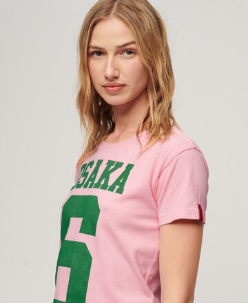 T-shirt 'Osaka 6' Superdry en rose