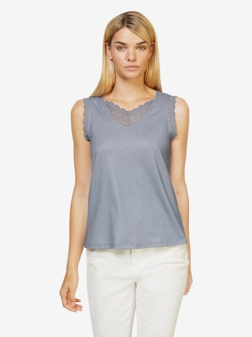 Top di Linea Tesini by heine in blu: frontale