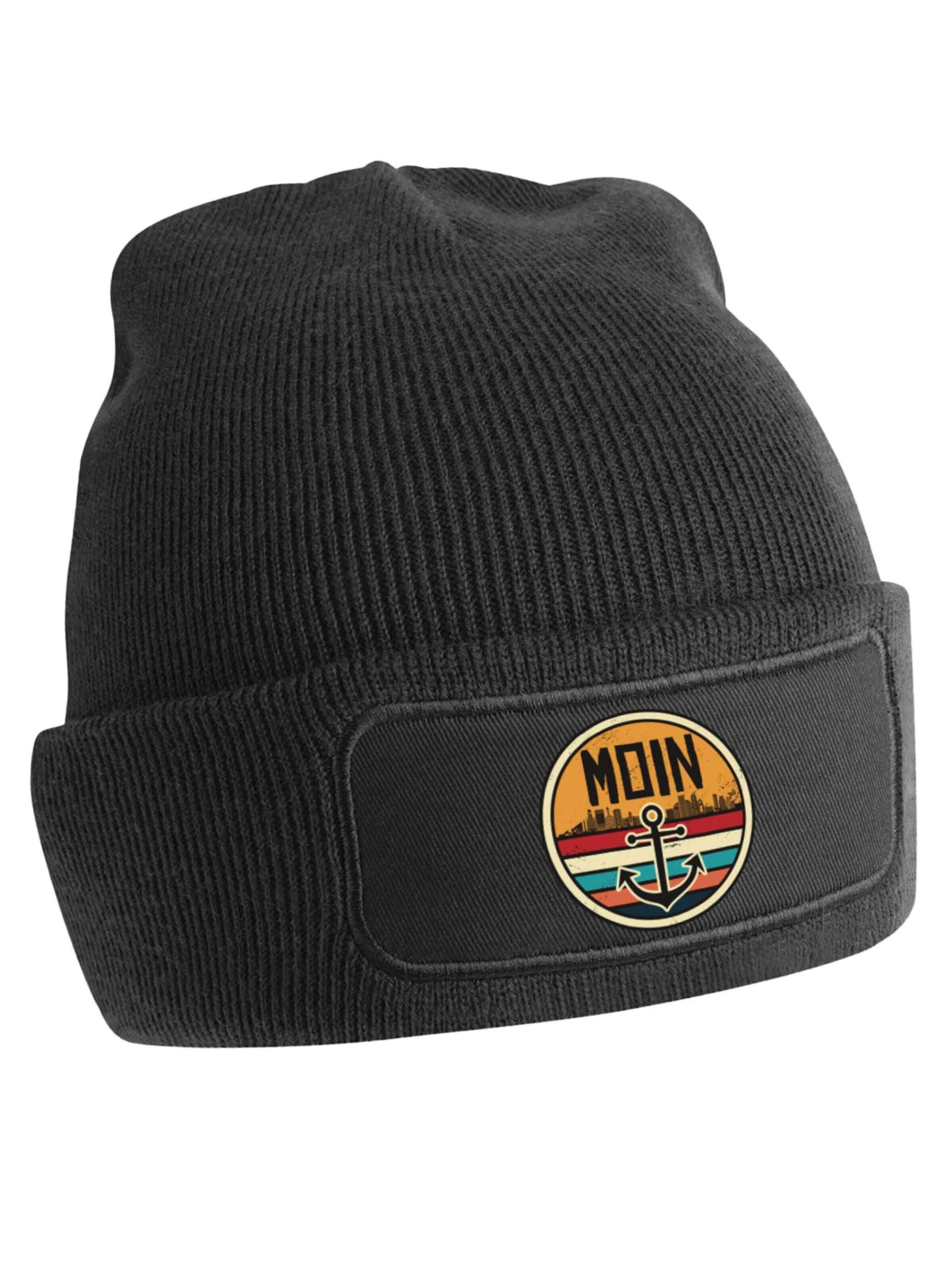 Youth Designz Mütze 'Moin Anker'‌‌‌‌‌‌‌ in Schwarz