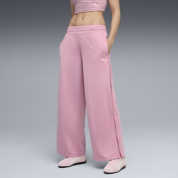 PUMA Wide Leg Sporthose 'Wardrobe Essentials' in Pink: Vorderseite