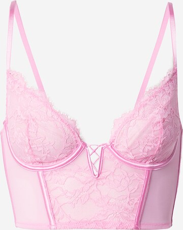 Lindex Bralette Bra 'Amie' in Pink: front