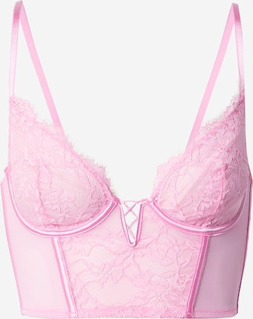 Lindex Bralette Bra 'Amie' in Pink: front